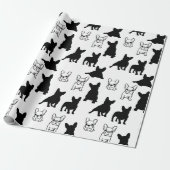 Papier Cadeau Français moderne Bulldog Noël (Déroulé)