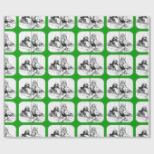 Papier Cadeau Français Mondain Pigeons 1981 (Plat)