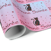 Papier Cadeau Français : Papier à enveloppement Bonne Soiree (Coin rond)