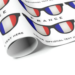 Papier Cadeau Français Shades texte personnalisé et emballage ca