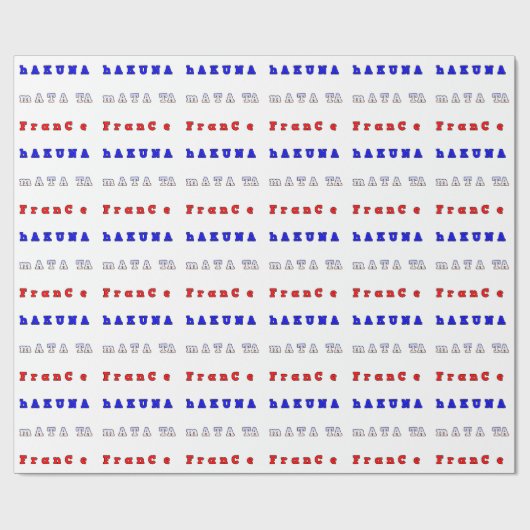 Papier Cadeau France Beau Drapeau National Couleurs Rouge Blanc  (Plat)