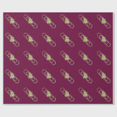 Papier Cadeau Frangipani double infinité BiColor (Plat)