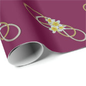 Papier Cadeau Frangipani double infinité BiColor (Coin rond)