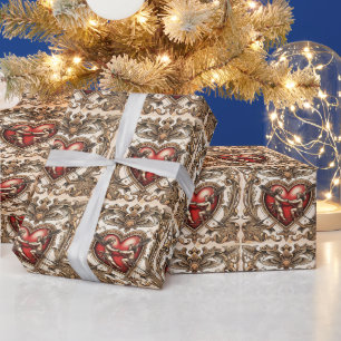 Papier Cadeau "Frappe de flèche de chaîne cardiaque"