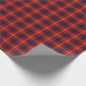 Papier Cadeau Fraser tartan rouge vert bleu violet plaid (Coin)