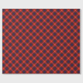 Papier Cadeau Fraser tartan rouge vert bleu violet plaid (Plat)