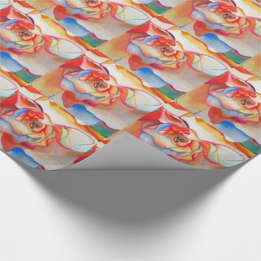 Papier Cadeau Fred martin begonia aquarelle (Coin)