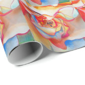 Papier Cadeau Fred martin begonia aquarelle (Coin rond)