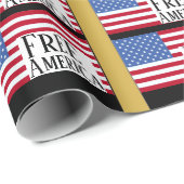 Papier cadeau Free America (Coin rond)