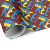Papier Cadeau Free Ukraine (Coin rond)