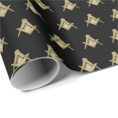 Papier Cadeau Freemason Masonic Carré et Compass Freemasony (Coin rond)