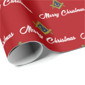 Papier Cadeau Freemason Masonic Square Freemasonry Christmas  (Coin rond)