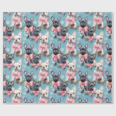 Papier Cadeau French Bulldog Christmas Joy (Plat)
