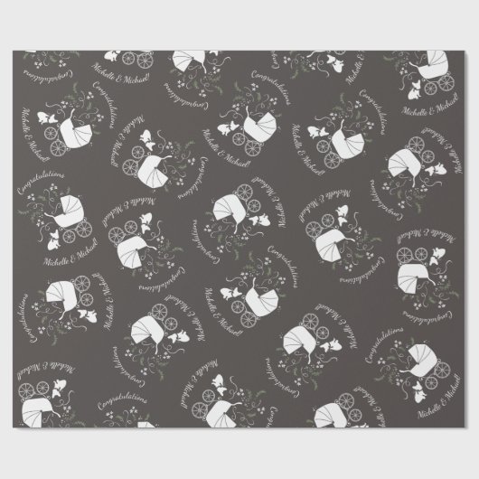 Papier Cadeau French Bulldog Theme Party - Baby shower neutre (Plat)