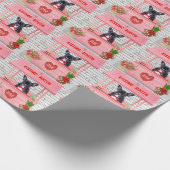 Papier Cadeau French Bulldog Valentine's Day Kissing Booth (Coin)