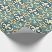 Papier Cadeau French Fleur de Lis Pattern fleuri (Coin)