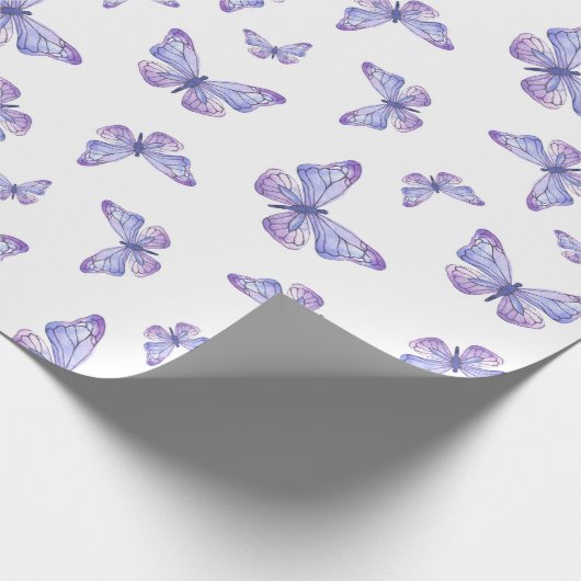 Papier Cadeau French Lavender Butterfly Pattern (Coin)