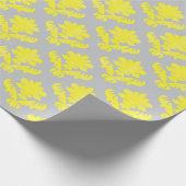 Papier Cadeau French Tapestry Bright Yellow and Gray (Coin)