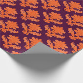 Papier Cadeau French Tapestry Orange Burgundy (Coin)