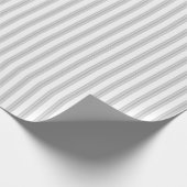 Papier Cadeau French Ticking Gris Gris Blanc 2 Cadeau (Coin)