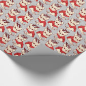 Papier Cadeau Frenchie crème dans le chandail de Noël (Coin)