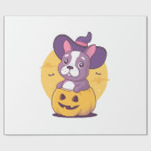 Papier Cadeau Frenchie Halloween (Plat)