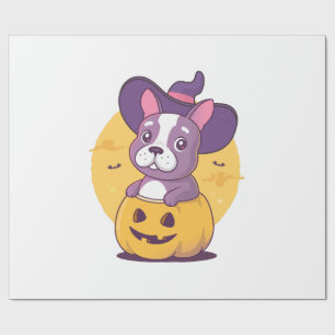 Papier Cadeau Frenchie Halloween