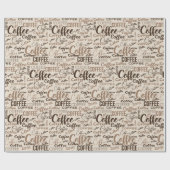 Papier Cadeau Frénésie de café infusé (Plat)