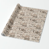 Papier Cadeau Frénésie de café infusé (Déroulé)