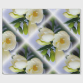 Papier Cadeau frénésie jaune blanc (Plat)