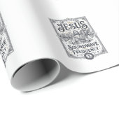 Papier Cadeau Fréquence d'onde sonore de Jésus Fréquence d'onde (Coin rond)