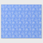 Papier Cadeau Frère/30ème enveloppe d'anniversaire d'âge bleu (Plat)