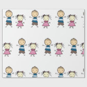 Papier Cadeau Frère Et Soeur (Plat)