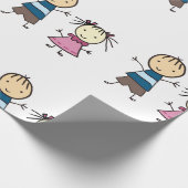 Papier Cadeau Frère Et Soeur (Coin)