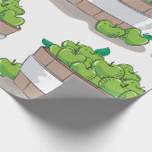 Papier Cadeau Fresh Green Apple Harvest Barrel Granny Smith (Coin)