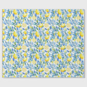 Papier Cadeau Fresh Lemon Gift Wrapping Paper | Mediterranean (Plat)