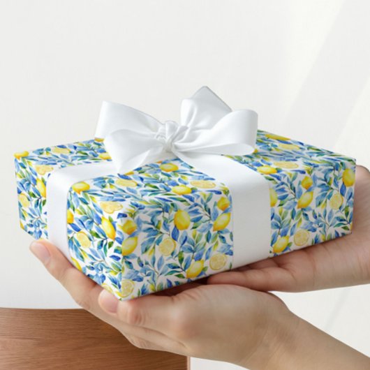 Papier Cadeau Fresh Lemon Gift Wrapping Paper | Mediterranean