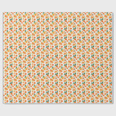 Papier Cadeau Fresh Orange Citrus Pattern Gift Wrap Paper (Plat)