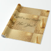 Papier Cadeau Fresh Start New Chapter Midnight Gold Champagne (Déroulé)