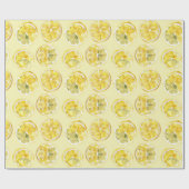 Papier Cadeau Fresh Yellow Lemons   (Plat)