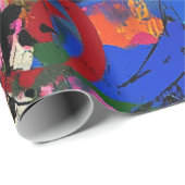 Papier Cadeau Fresque de rue expressive dans des couleurs urbain (Coin rond)