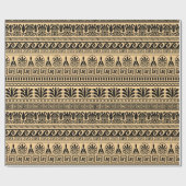 Papier Cadeau Fret grec, Motif méditerranéen, Brown (Plat)