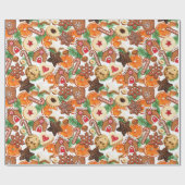 Papier Cadeau Friandises de fêtes (Plat)