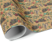 Papier Cadeau Friandises de fêtes- Coco (Couleur) (Coin rond)