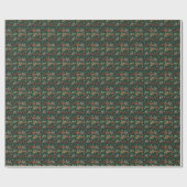 Papier Cadeau Friandises de fêtes- Pin (Couleur) (Plat)