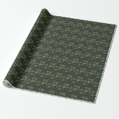 Papier Cadeau Friandises de fêtes- Pin (Couleur) (Déroulé)