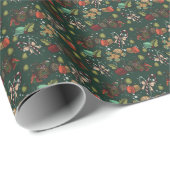 Papier Cadeau Friandises de fêtes- Pin (Couleur) (Coin rond)