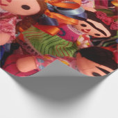 Papier Cadeau Frida et poupées mexicaines - papier d'emballage (Coin)
