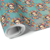 Papier Cadeau Frida Kahlo (Coin rond)