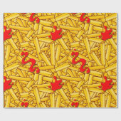 Papier Cadeau Fries et Ketchup Funny (Plat)